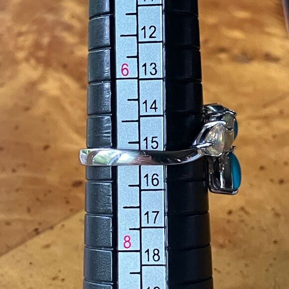 Sleeping Beauty Turquoise Ethiopian Opal Sterling Silver Ring Size 7 - Picture 10 of 10